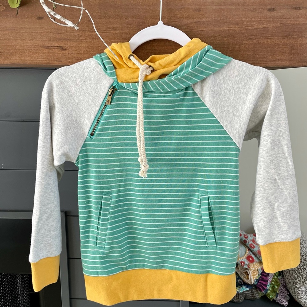 Mindy Mae Market double hooded sweatshirt NWT Kid size 8